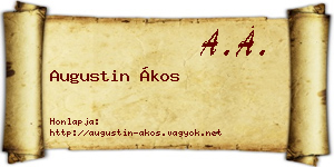Augustin Ákos névjegykártya